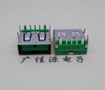 河南5A大电流 快充接口 USB5p绿胶芯 常规母座