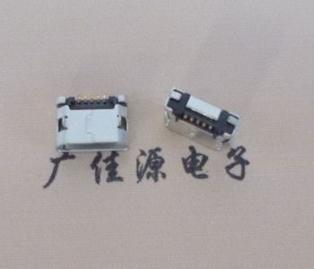 河南MICRO USB接口 90度卧式母座 插板有柱直边