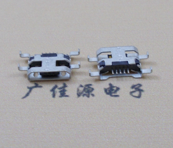 河南MICRO USB 5PIN接口 沉板1.6MM 四脚插板无导位