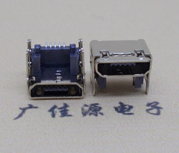 河南MICRO USB 5P母座 SMT垫高 L=4.15双壳