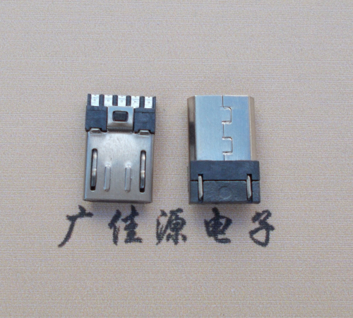 河南Micro USB 公头焊线短体10.5mm胶芯3.0前五后五