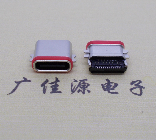 河南usb 3.1type-c24p母座沉板1.0mm前插后贴防水