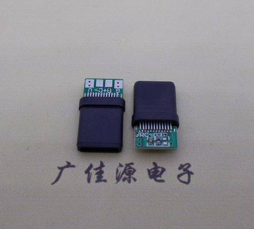 河南type c24p带板测试公头,全塑结构充电数据公座usb 3.1连接器