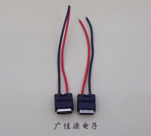 河南type c2p防水母座焊线式带线注塑成型带接线端子/不带接线端子充电连接器