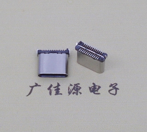 河南USB TYPE-C接口短体24P公头立式贴板高度H=8.0mm 高速数据传输快充电款